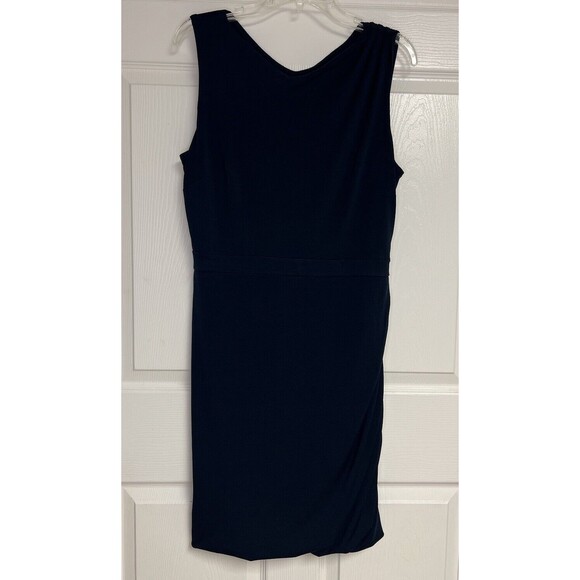 Ann Taylor Navy Blue Sleeveless Midi Dress Size 10 Summer Sheath - Picture 1 of 6